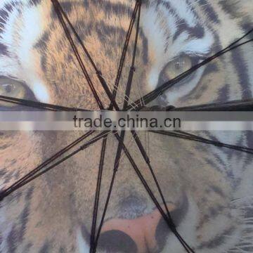 Full Digital Walking Stick Lotus Frame Fibergalss One Piece Cover Printed Umbrella photo-6