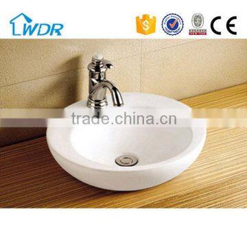 Sanitary ware round shape wash art basin with one hole