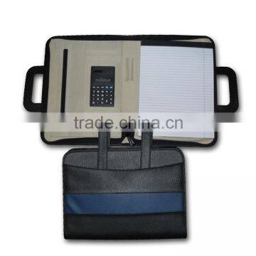 PU Leather Portfolio Notebook with Zipper (BLY5-4005PP)