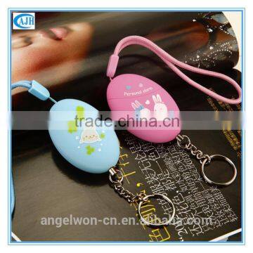 Lovely personal safety alarms personal body attack panic alarm with keychain hanger for students elderly ladies etc.