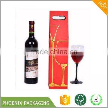 high quality luxury paper folding red wine boxes cheap price