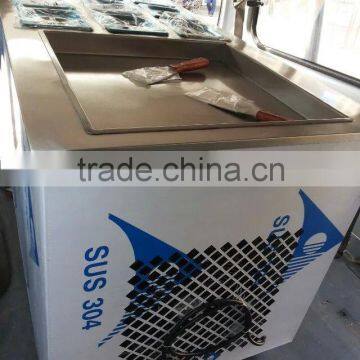 Shentop STFLA-S150 Big 50*50CM Square Pan Roll Frying Ice Cream Machine Stainless Steel Roll Frying Ice Cream Machine photo-3