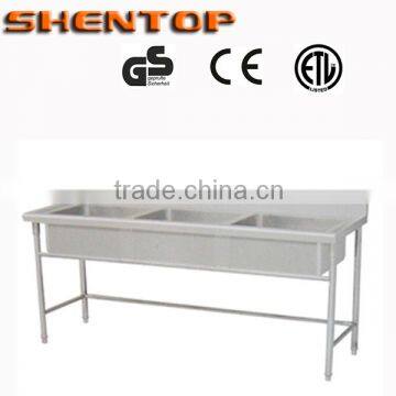 Shentop 2015 Commercial kitchen stainless steel sink work table STXS-03 wash basin Stainless Steel Sink Table