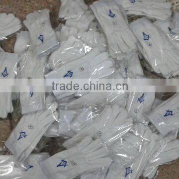 Masonic White Cotton Gloves Latext production