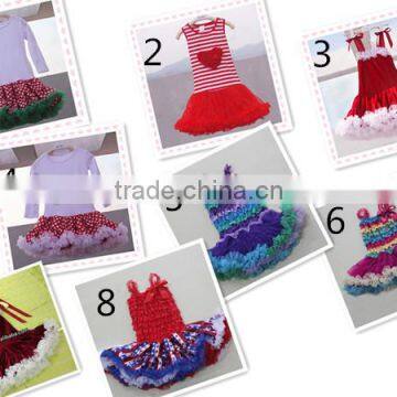 Wholesale boutique children clothing sets top with skirts in set