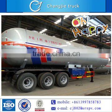 High quality 3 axles LPG gas tank semi-trailer truck for sale in singapore, south america