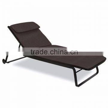 Simple Outdoor Rattan Furniture Sun Lounger - Poly Rattan Outdoor Sunbed photo-2