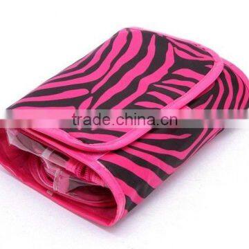 Pink Zebra Toiletry Kits Cosmetics Bag Makeup Purse