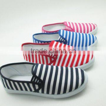 Striped Slip On Casual Canvas Shoes for Women
