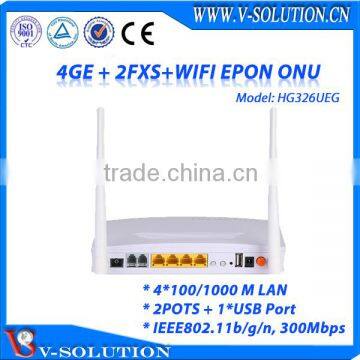 4GE+2FXS+USB Port+WiFi EPON ONU Wireless Device with Dual Antenna