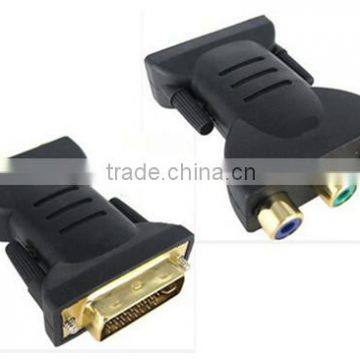 DVI24+1 male to 3RCA Female adapter RGB Color