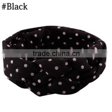 Children's Hair European Female Baby Knitting Cross Hair Band Cotton Elastic Headband Hand Knot of Peace photo-5