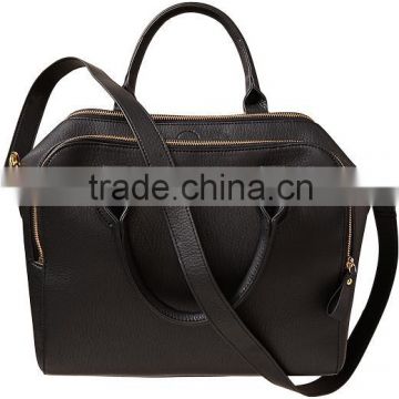 Women's Faux-Leather Double-Zip Bowler Bags