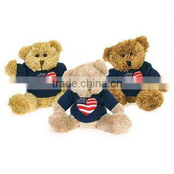 lovely plush teddy bear toys with sweater