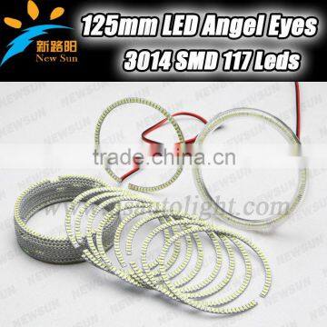 100% manufacturer wholesale smd led car angel eyes with one year quality warranty 125mm car head lamp angel eye ring