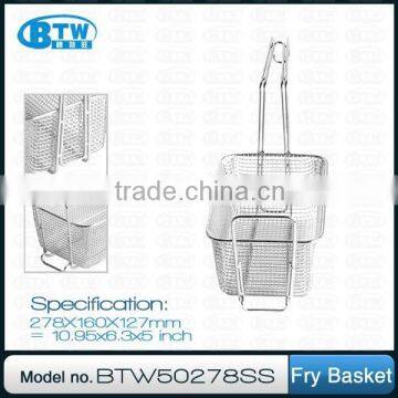 Stainless Steel Wire Mesh Kitchen Frying Basket