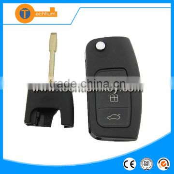 abs flip remote car key with uncut blade with 4d60 chip 433mhz without logo for ford mondeo