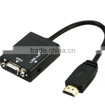 720P 1080i 1080P HDMI Male to VGA TV AV HDTV Converter Adapter With Audio Cable photo-4