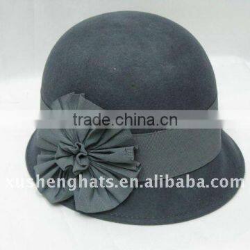 elegant women cloche wool felt hat