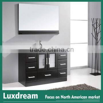 Espresso hot sales free standing bathroom vanity china supplier