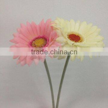 wholesale wedding centerpiece Real touch fabric flower single gerbera daisy wedding decoration