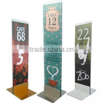 Environmentally friendly recyclable customized size colour acrylic menu holder