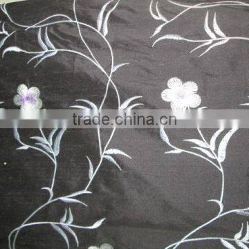 BLACK COLOUR SILK FABRIC SILK EMBRODARY photo-2