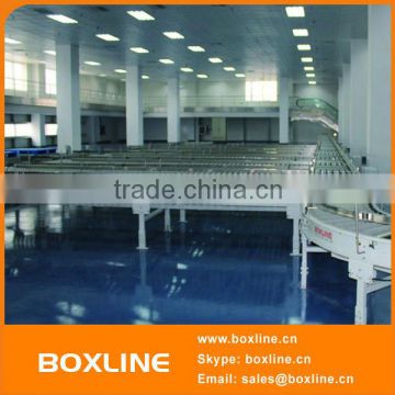 Roller conveyoring machine