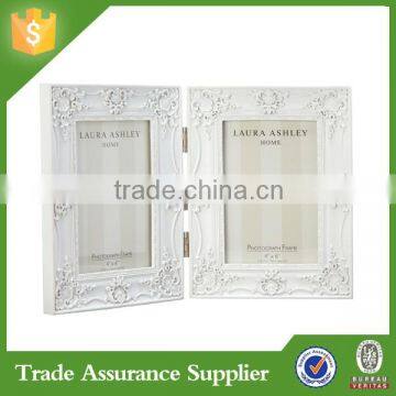 Factory Direct White Resin Dual Photo Frame 4in x 6in