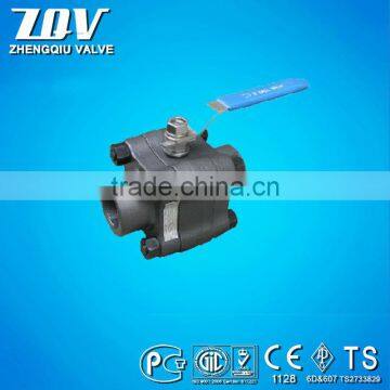 3PC FORGED STEEL BOLTED THREADED FLOATING BALL VALVE API 607