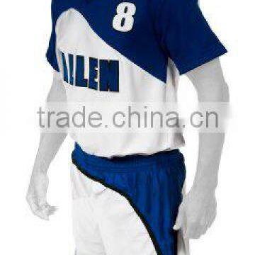 Navy Blue and White Color Volley Ball Men Uniforms