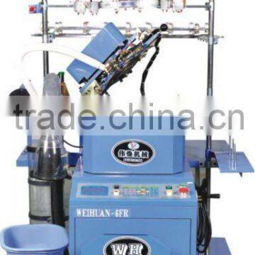 4.5 inch automatic single cylinder sock machine for making plain and terry pantyhose(WH-6F-C3)