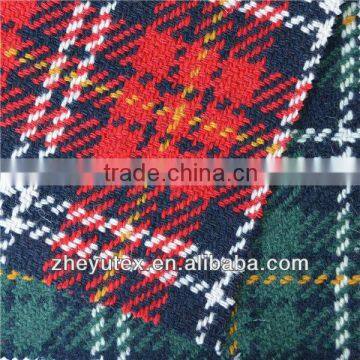 New Design Multicolored Red White Blue Black Yellow Check Tartan Woven Wool Fabric photo-2