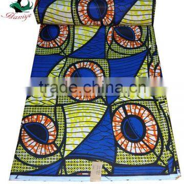 2016 real Wax Fabric with 100 cotton print wax hollandais fabric for african SMAW27