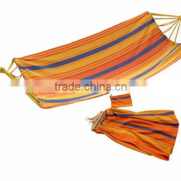 modern portable stripe folding cotton camping hammock