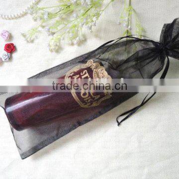 15X35cm Colorful Rectangle Solid Color Organza Drawing Bags Wine Bottle Gift Pouches Candy Bag Supplier