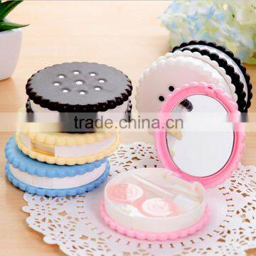 Wholesale Custom Plastic Factory Outlet Biscuit Contact Lens Case PT246