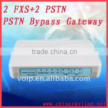 HT522,2 fxs+ 2 pstn ports VoIP Gateway/ pstn bypass gateway