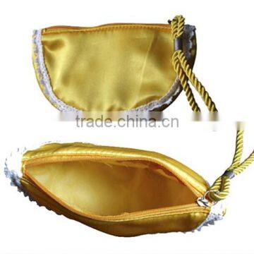 frill satin cosmetic bag men leather cosmetic bag popular men's toiltry bag