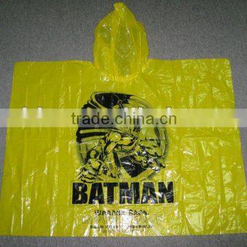 Brand 0.03mm promotion poncho,rain wear with hood