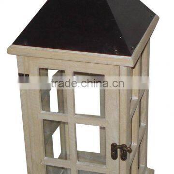 Brown Wooden Lanterns Black Top Iron Popular Styles photo-3