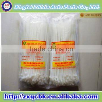 Easy Fastening Black And White PA 66 Cable Ties/Disposable Nylon Cable Ties/Wire Cable Ties