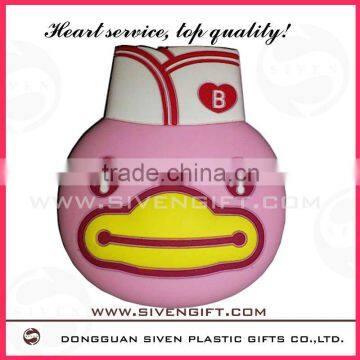 fashion lovely duck pvc fridge magnet