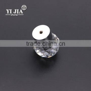 Contemporary Ball Style Brass Glass Knobs and Pulls
