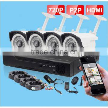 Best AHD cctv camera kits 720P 4ch CCTV camera kits with NVR