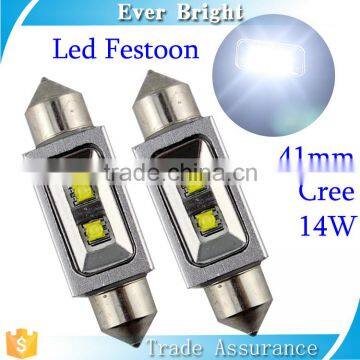 Bright auto led light c-ree 14w festoon 360 led 41mm 24 smd car reading light