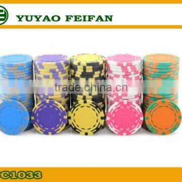 High Quality Clay poker chips with custom logo design for indoor games