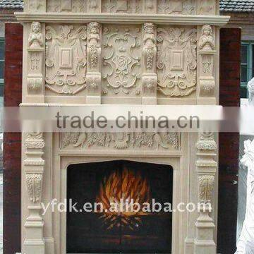 marble double fireplace design