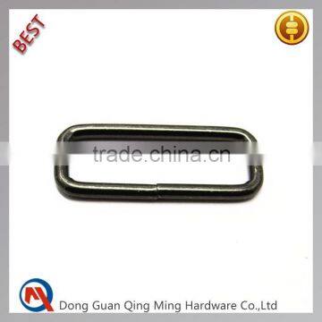 20mm Black Nickle Iron Metal Square Ring For Bags