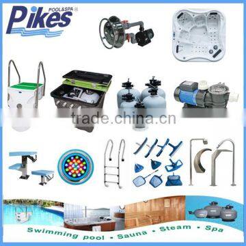 Complete swimming pool equipment set with pool filter pump fittings accessories